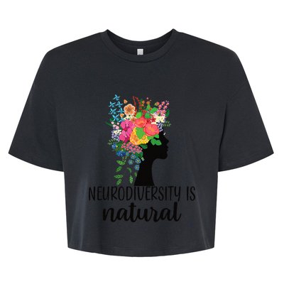 Neurodiversity is Natural Autism Neurodivergent Bella+Canvas Jersey Crop Tee