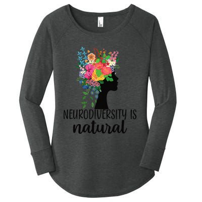 Neurodiversity is Natural Autism Neurodivergent Women's Perfect Tri Tunic Long Sleeve Shirt