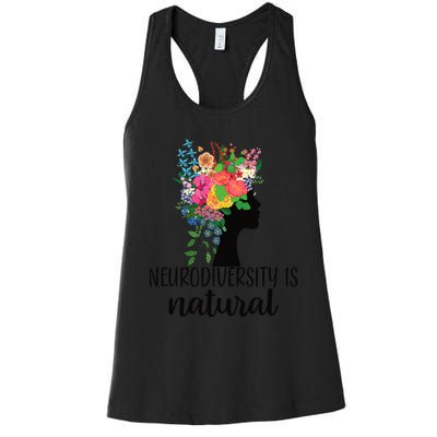 Neurodiversity is Natural Autism Neurodivergent Women's Racerback Tank