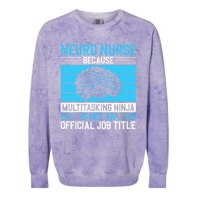 Neuro Icu Nurse Neuro Nurse Great Gift Colorblast Crewneck Sweatshirt