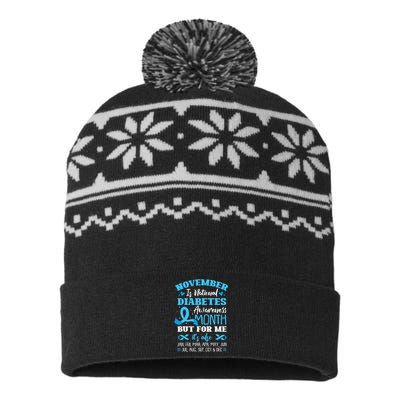 November Is National Diabetes Awareness Month  USA-Made Snowflake Beanie