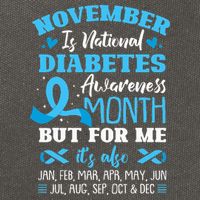 November Is National Diabetes Awareness Month  Cotton Canvas Backpack