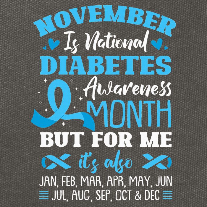 November Is National Diabetes Awareness Month  Cotton Canvas Backpack