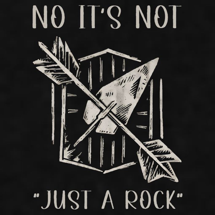 No ItS Not Just A Rock Arrowhead Hunting Ladies PosiCharge Tri-Blend Wicking Tank