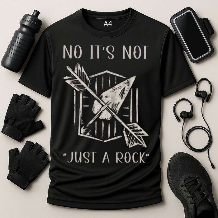 No ItS Not Just A Rock Arrowhead Hunting Performance Shirt