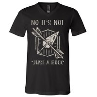 No ItS Not Just A Rock Arrowhead Hunting V-Neck T-Shirt