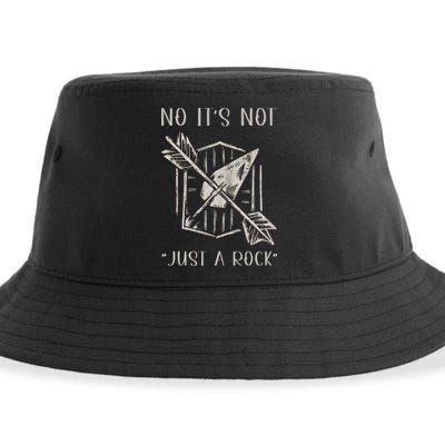 No ItS Not Just A Rock Arrowhead Hunting Sustainable Bucket Hat