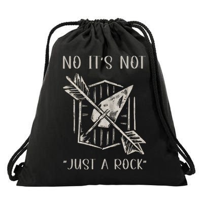 No ItS Not Just A Rock Arrowhead Hunting Drawstring Bag
