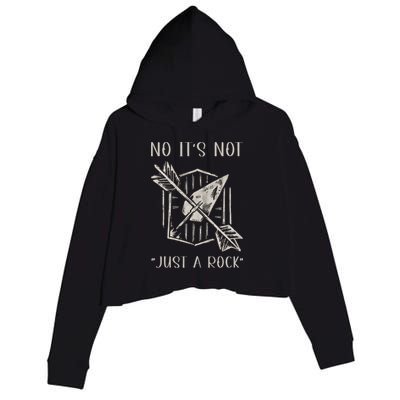 No ItS Not Just A Rock Arrowhead Hunting Crop Fleece Hoodie