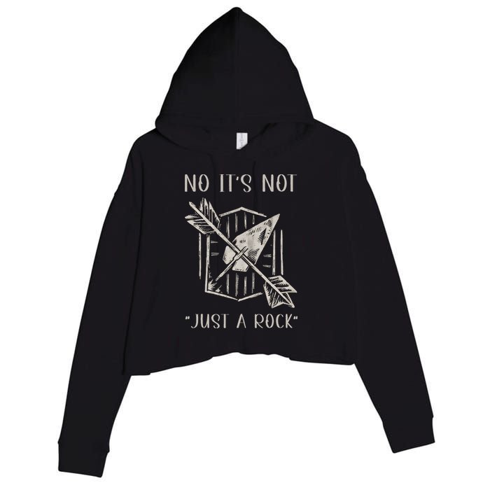 No ItS Not Just A Rock Arrowhead Hunting Crop Fleece Hoodie