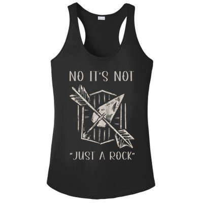 No ItS Not Just A Rock Arrowhead Hunting Ladies PosiCharge Competitor Racerback Tank