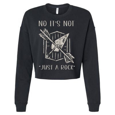 No ItS Not Just A Rock Arrowhead Hunting Cropped Pullover Crew