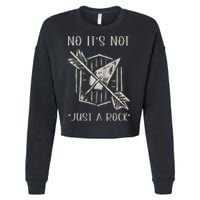 No ItS Not Just A Rock Arrowhead Hunting Cropped Pullover Crew