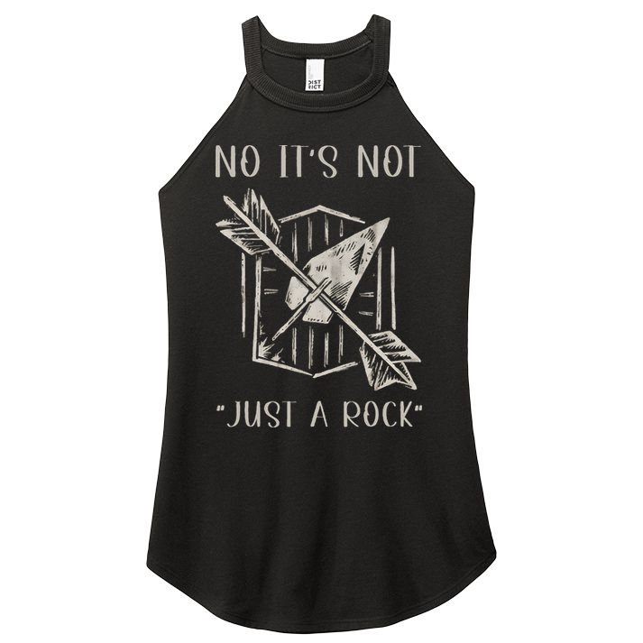 No ItS Not Just A Rock Arrowhead Hunting Women's Perfect Tri Rocker Tank