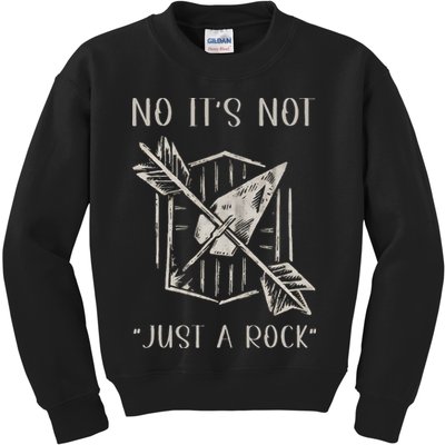 No ItS Not Just A Rock Arrowhead Hunting Kids Sweatshirt