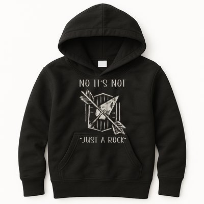 No ItS Not Just A Rock Arrowhead Hunting Kids Hoodie