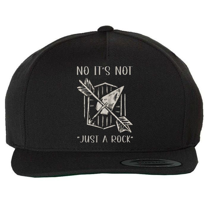 No ItS Not Just A Rock Arrowhead Hunting Wool Snapback Cap
