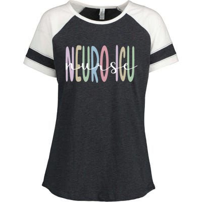 Neuro Icu Nurse Appreciation Neurology Intensive Care Unit Gift Enza Ladies Jersey Colorblock Tee