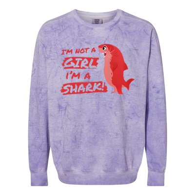 Nimona IM Not A Girl IM A Shark Shapeshifting Hero Colorblast Crewneck Sweatshirt