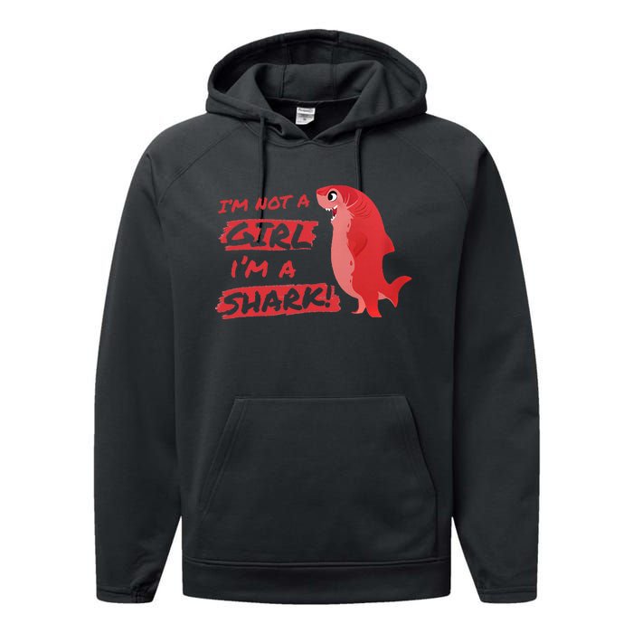 Nimona IM Not A Girl IM A Shark Shapeshifting Hero Performance Fleece Hoodie