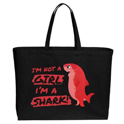 Nimona IM Not A Girl IM A Shark Shapeshifting Hero Cotton Canvas Jumbo Tote