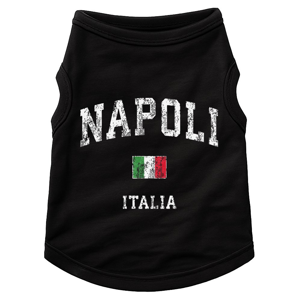 Naples Italy Napoli Italia Vintage Athletic Sports Doggie Tank
