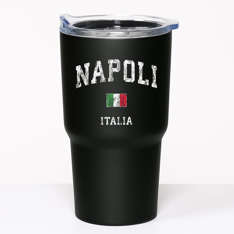 Naples Italy Napoli Italia Vintage Athletic Sports Tumbler