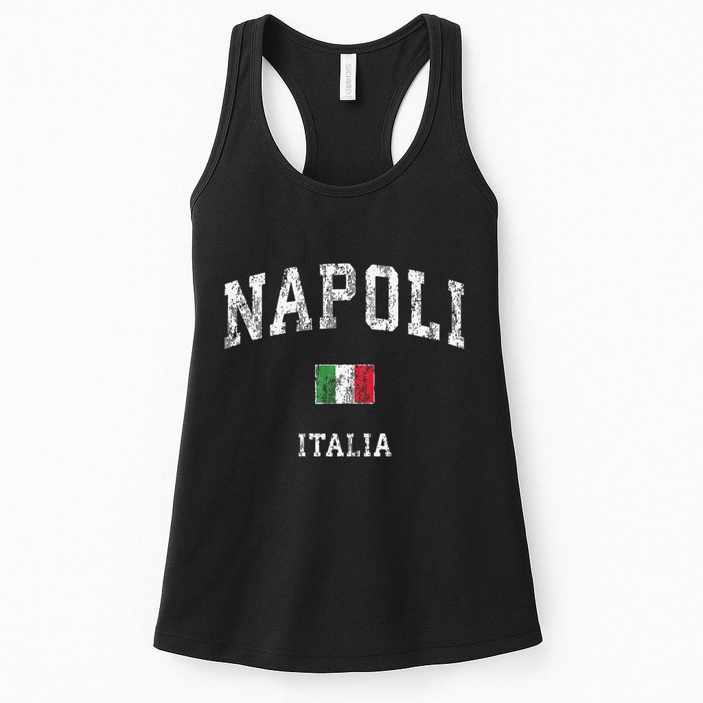 Naples Italy Napoli Italia Vintage Athletic Sports Womens Tank Top
