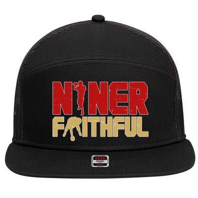 Niner Faithful  7 Panel Mesh Trucker Snapback Hat