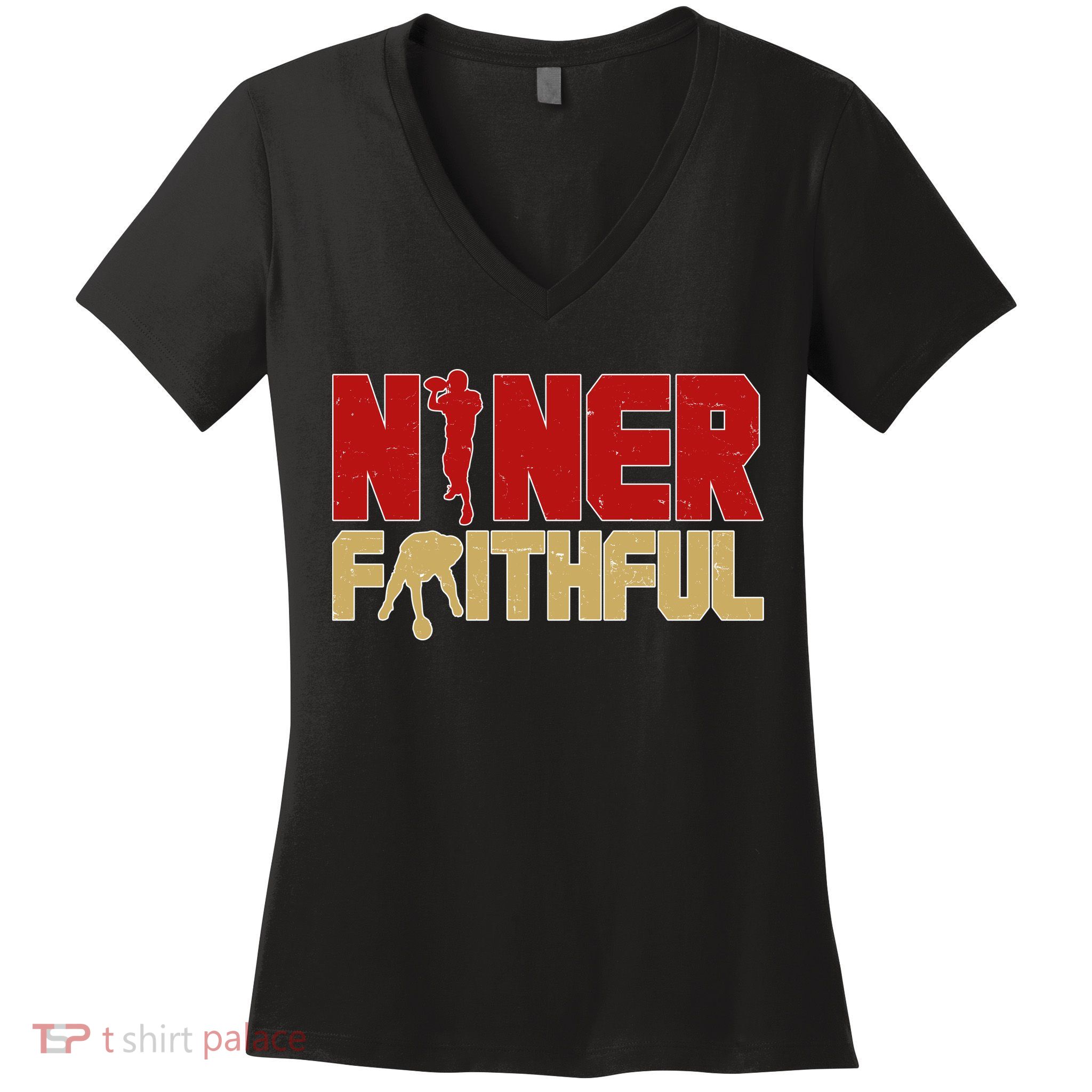 Niner Faithful  Women's V-Neck T-Shirt
