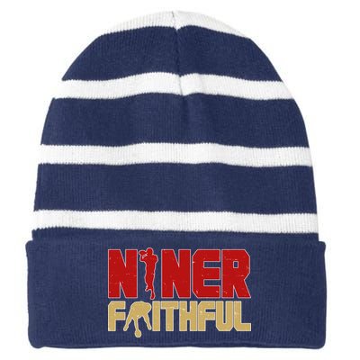 Niner Faithful  Striped Beanie with Solid Band