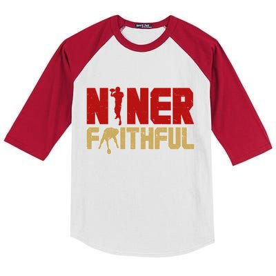 Niner Faithful  Kids Colorblock Raglan Jersey