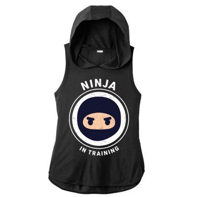 Ninja In Training  Ladies PosiCharge Tri-Blend Wicking Draft Hoodie Tank