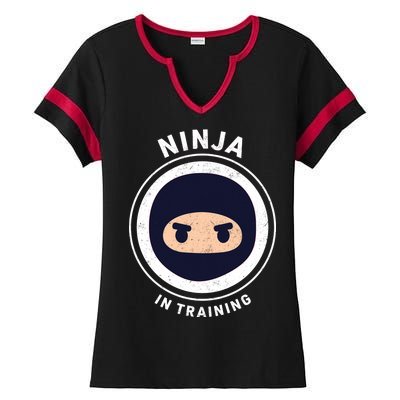 Ninja In Training  Ladies Halftime Notch Neck Tee