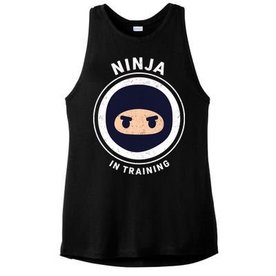 Ninja In Training  Ladies PosiCharge Tri-Blend Wicking Tank