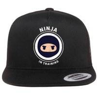 Ninja In Training  Flat Bill Trucker Hat