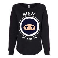 Ninja In Training  Womens California Wash Sweatshirt