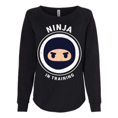 Ninja In Training  Womens California Wash Sweatshirt