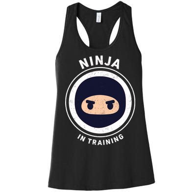 Ninja In Training  Women's Racerback Tank