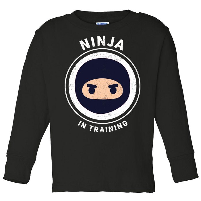 Ninja In Training  Toddler Long Sleeve Shirt