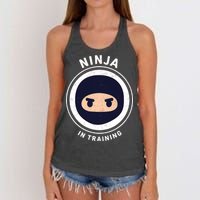 Ninja In Training  Women's Knotted Racerback Tank