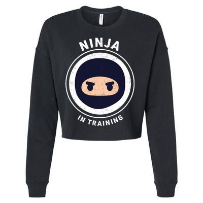 Ninja In Training  Cropped Pullover Crew