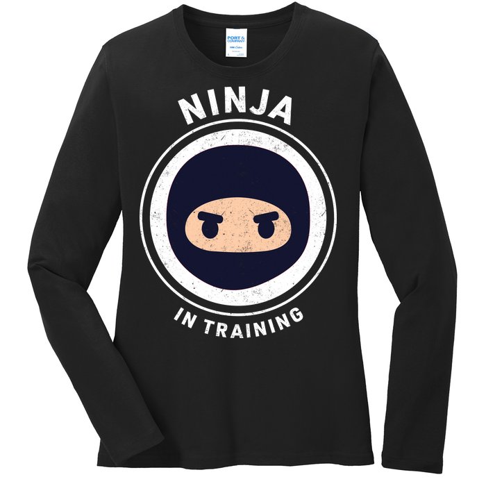 Ninja In Training  Ladies Long Sleeve Shirt