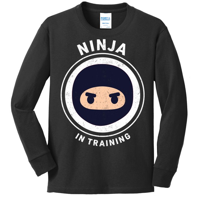 Ninja In Training  Kids Long Sleeve Shirt