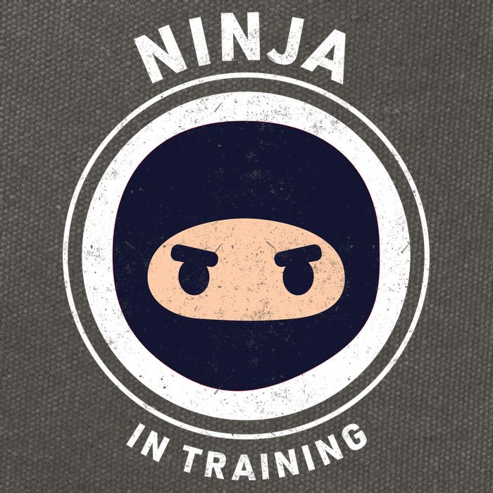 Ninja In Training  Cotton Canvas Backpack