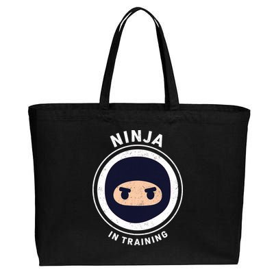 Ninja In Training  Cotton Canvas Jumbo Tote