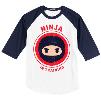 Ninja In Training  Baseball Sleeve Shirt