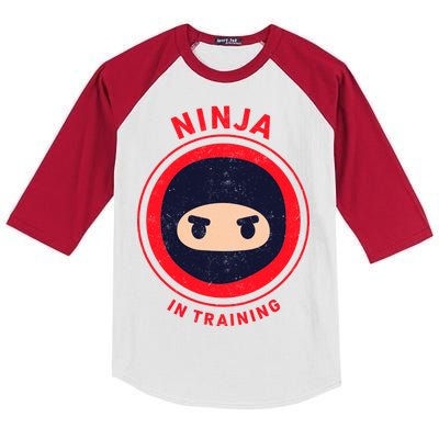 Ninja In Training  Kids Colorblock Raglan Jersey