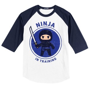 Ninja In Training Sword Baseball Sleeve Shirt