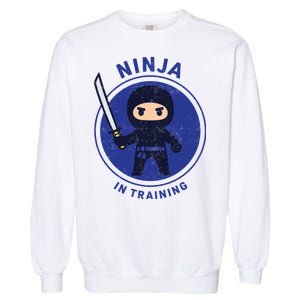 Ninja In Training Sword Garment-Dyed Sweatshirt